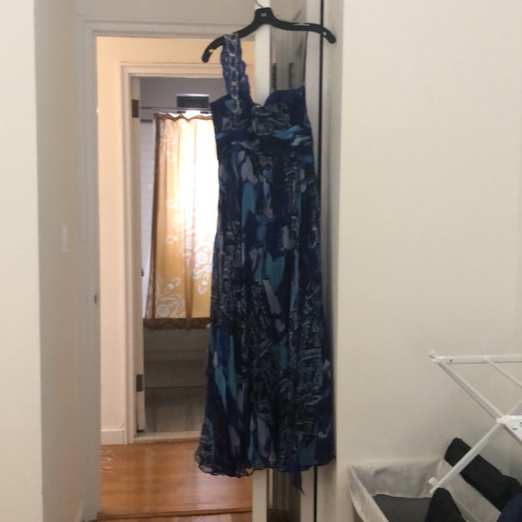 Rickie Freeman Teri Jon blue ball gown - Picture 2 of 2